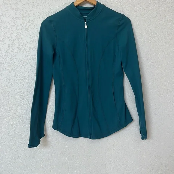 Beyond Yoga Curved Jacket Fitted Activewear Green size Medium - Picture 3 of 14